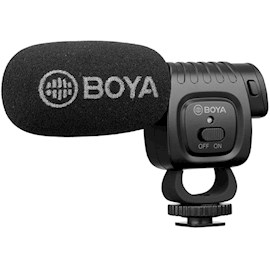 მიკროფონი Boya BY-BM3011, Camera Microphone, 3.5mm, Black